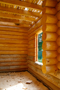 Строительство рубленного дома из бревна