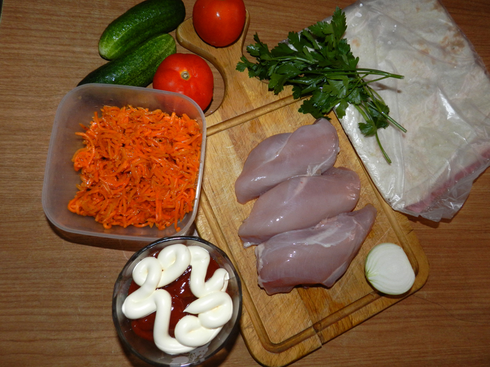 Рецепт домашней шаурмы с курицей